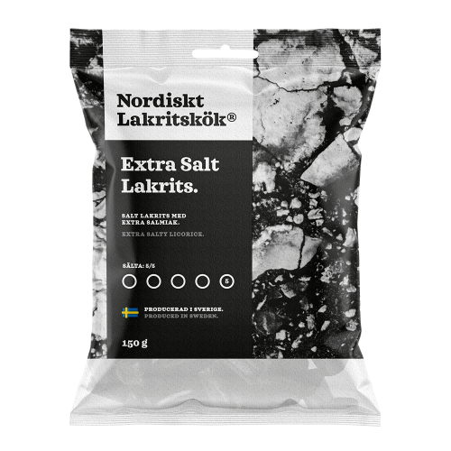 Nordiskt Lakritskk - Extra Salt Lakrits 150g Coopers Candy