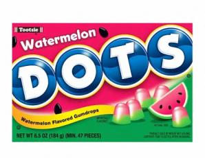 Tootsie Dots Watermelon Box 184g Coopers Candy