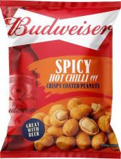 Budweiser Spicy Hot Chilli Crispy Coated Peanuts 150g Coopers Candy