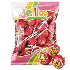 Pin Pon Lollipop Gum Sour Strawberry 53st Coopers Candy
