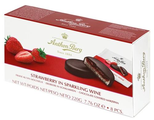 Anthon Berg Jordgubbar I Mousserande Vin 220g Coopers Candy