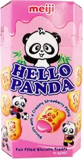 Meiji Hello Panda Creamy Strawberry Filling 50g Coopers Candy