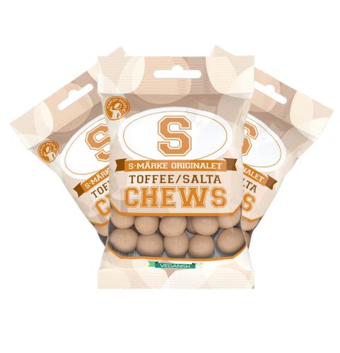 S-märke Chews Toffeesalt 70g x 3st Coopers Candy