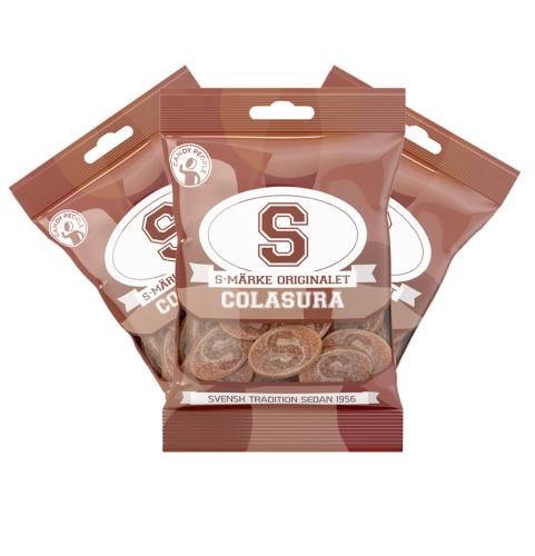 S-Märke Colasura 80g x 3st Coopers Candy