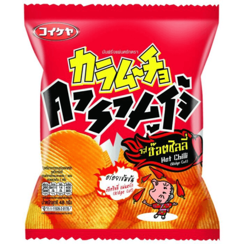 Karamucho Potato Chips Ridge Cut Hot Chilli 40g Coopers Candy