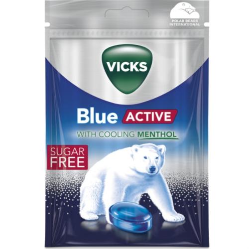 Vicks Blue Active Sockerfri 72g Coopers Candy