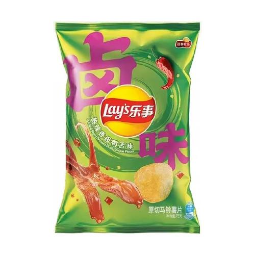 Lays Potato Chips Spicy Duck Tongue 70g (BF: 2025-01-01) Coopers Candy