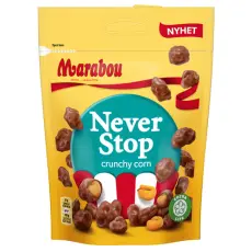 Marabou Never Stop Crunchy Corn 170g (BF:2024-11-07) Coopers Candy