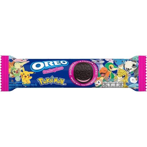 Oreo Pokemon Strawberry Creme Rulle 119.6g Coopers Candy