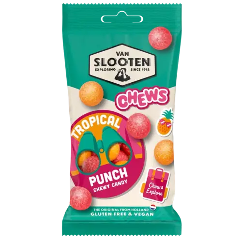 Van Slooten Chews - Tropical Punch 60g Coopers Candy