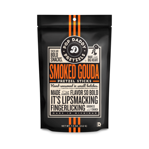 Pop Daddy Pretzel Sticks Smoked Gouda 212g Coopers Candy