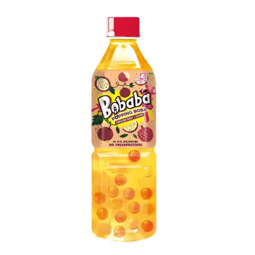 Bobaba Bubble Tea Drink - Passion Fruit & Lychee 500ml Coopers Candy