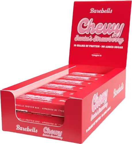 Barebells Protein Bar Strawberry Chewy Santa 40g x 18st Coopers Candy