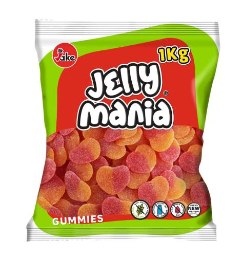 Jake Jelly Mania Peach Hearts 1kg Coopers Candy