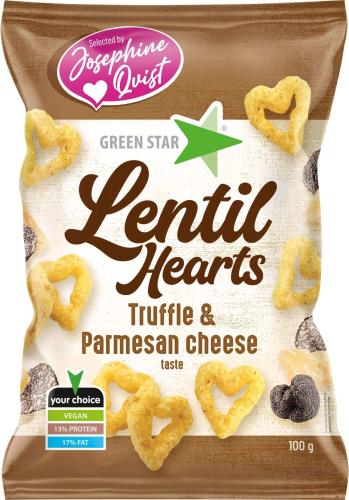 Green Star Lentil Hearts Tryffel & Parmesan 100g Coopers Candy