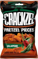 Crackzel Pretzel Pieces Jalapeno 85g (BF: 2025-03-16) Coopers Candy