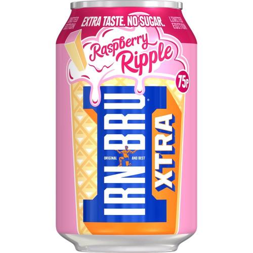 Barr Irn Bru Xtra Raspberry Ripple 330ml Coopers Candy