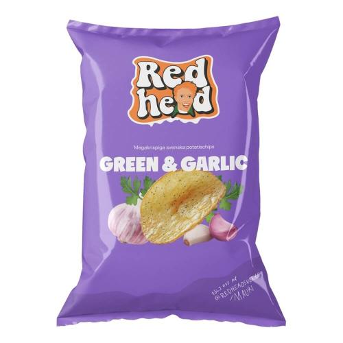 Redhead Green & Garlic Chips 150g Coopers Candy