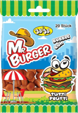 Jojo Mr Burger Bubblegum 80g Coopers Candy