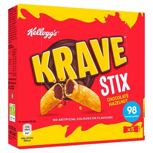 Kelloggs KRAVE Chocolate Hazelnut Stix 102g (BF: 2024-11-04) Coopers Candy