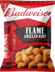 Budweiser Flame Grilled Ribs Crispy Coated Peanuts 150g (BF: 2024-10-28) Coopers Candy