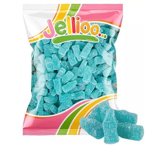 Jellioo Sour Blue Raspberry Bottles 1kg Coopers Candy