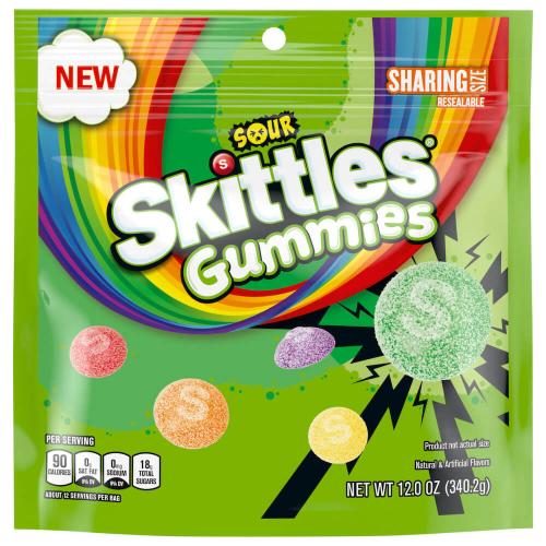 Skittles Gummies Sour 340g(BF:2024-08-31) Coopers Candy