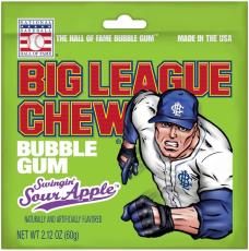 Big League Chew Bubble Gum Sour Apple 60g Coopers Candy