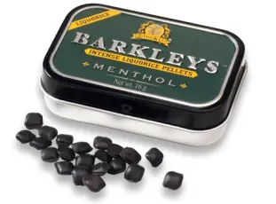 Barkleys Liquorice Pellets Menthol 16g Coopers Candy