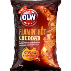 OLW Flamin Hot Cheddar Chips 175g Coopers Candy