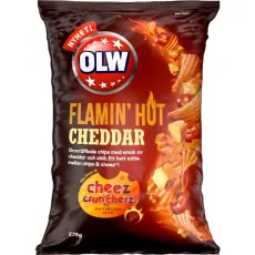 OLW Flamin Hot Cheddar Chips 275g Coopers Candy