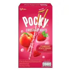 Pocky Crushed Strawberry Peach Yoghurt 38g Coopers Candy