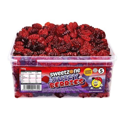 Sweetzone Tubs Juicy Berries 805g Coopers Candy