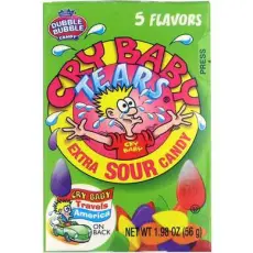 Dubble Bubble Cry Baby Extra Sour Candy Tears 56g Coopers Candy