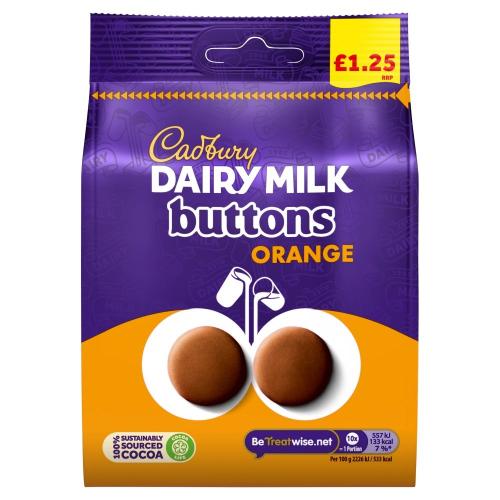 Cadbury Dairy Milk Orange Buttons 85g Coopers Candy