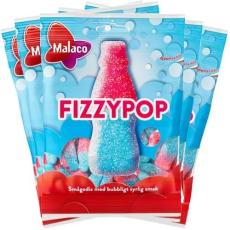 Malaco Fizzypop 80g x 5st Coopers Candy