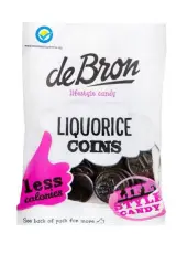 de Bron Liquorice Coins Sockerfria 100g Coopers Candy