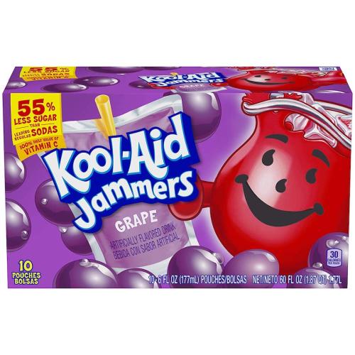 Kool-Aid Jammers - Grape 10-pack (BF: 24-12-28) Coopers Candy