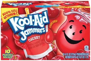 Kool-Aid Jammers - Cherry 10-pack (BF: 24-12-02) Coopers Candy