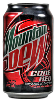 Kjop Mountain Dew Code Red 355ml Hos Coopers Candy Godteri Pa Nettet