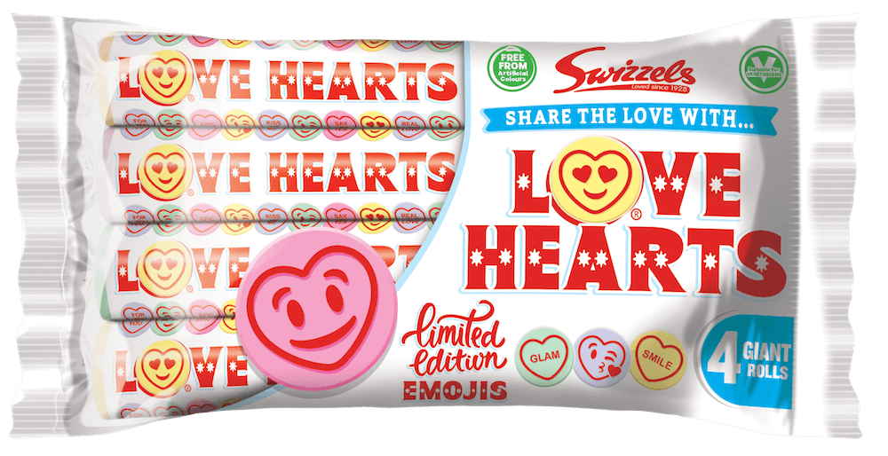 Swizzels Love Hearts 4-pack 105g