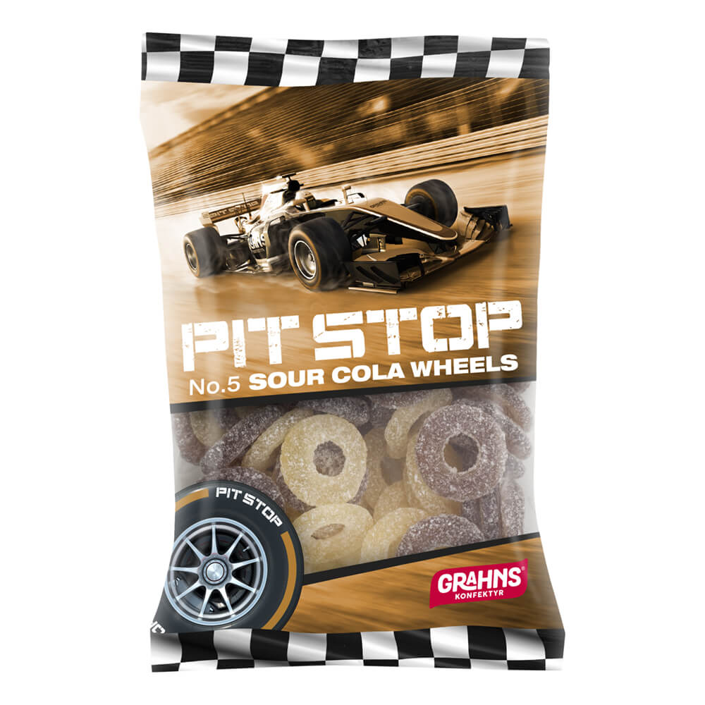 Pit Stop Sour Cola Wheels 100g