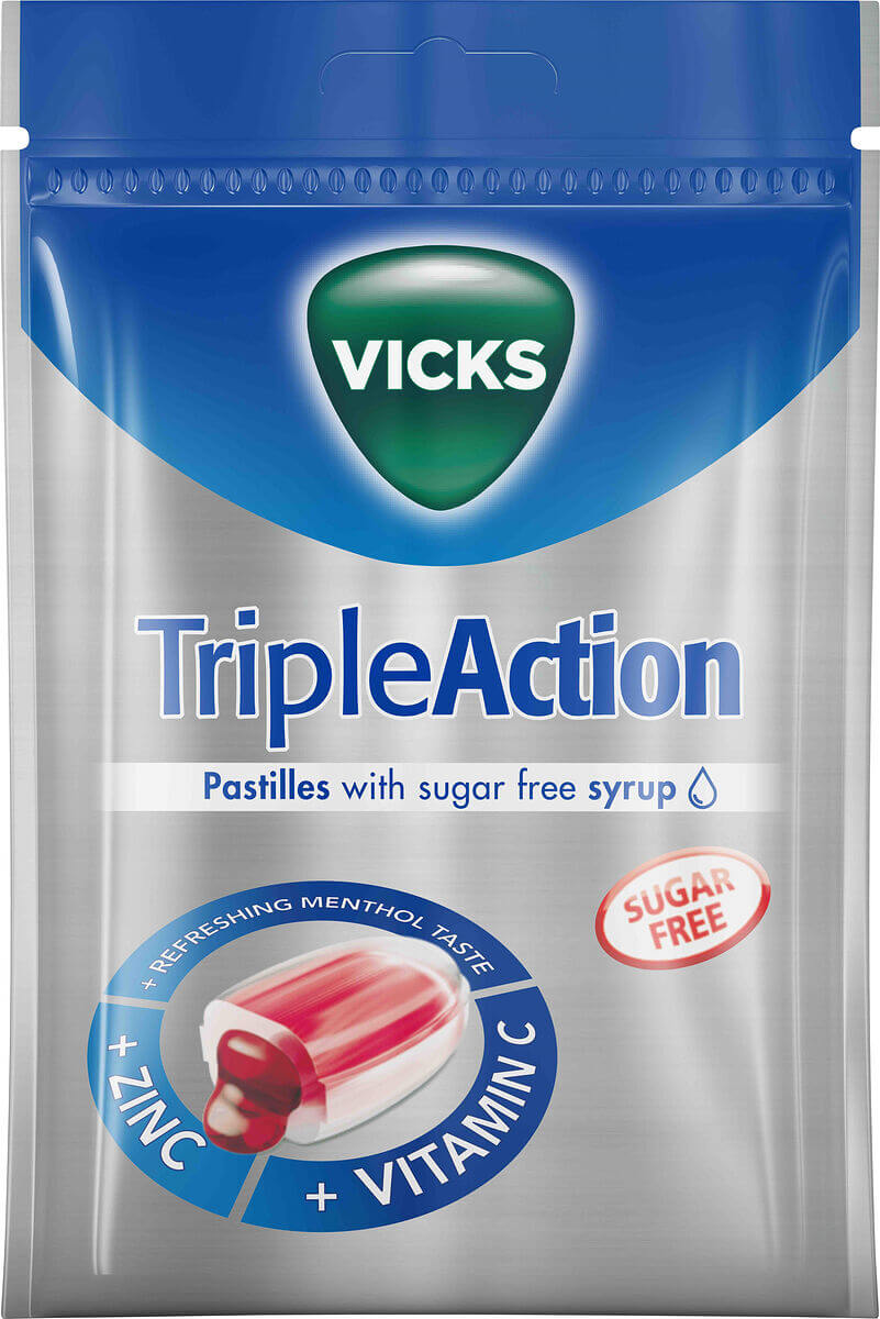 Vicks Triple Action Sugar Free 72g