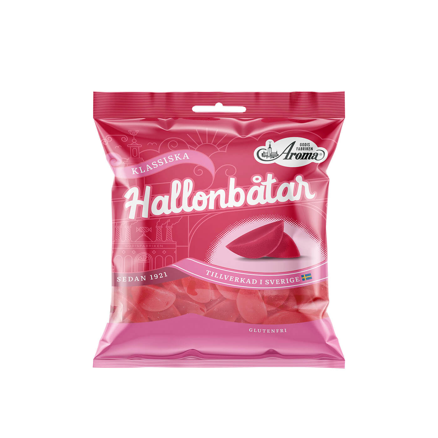 Aroma Hallonbåtar 125g