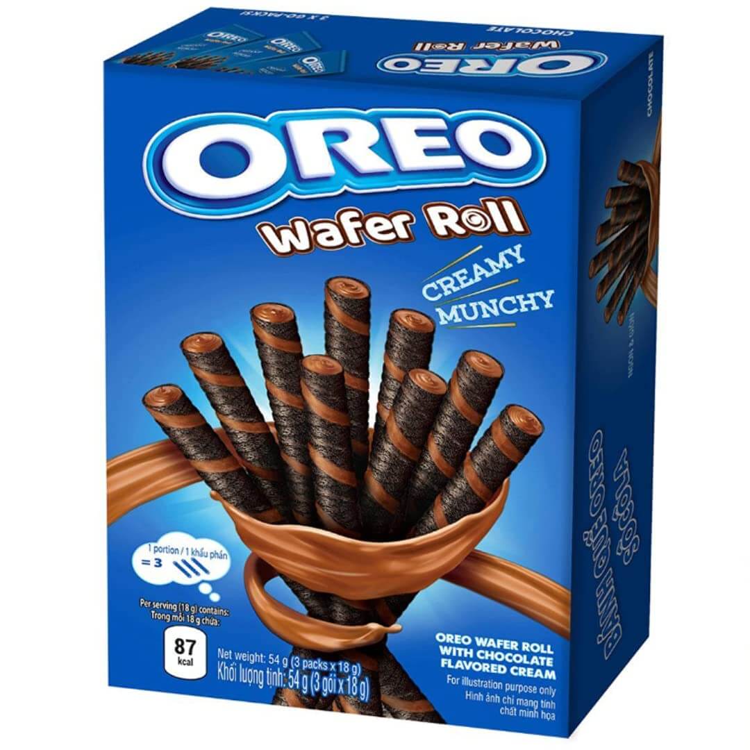 Oreo Wafer Rolls Chocolate 54g