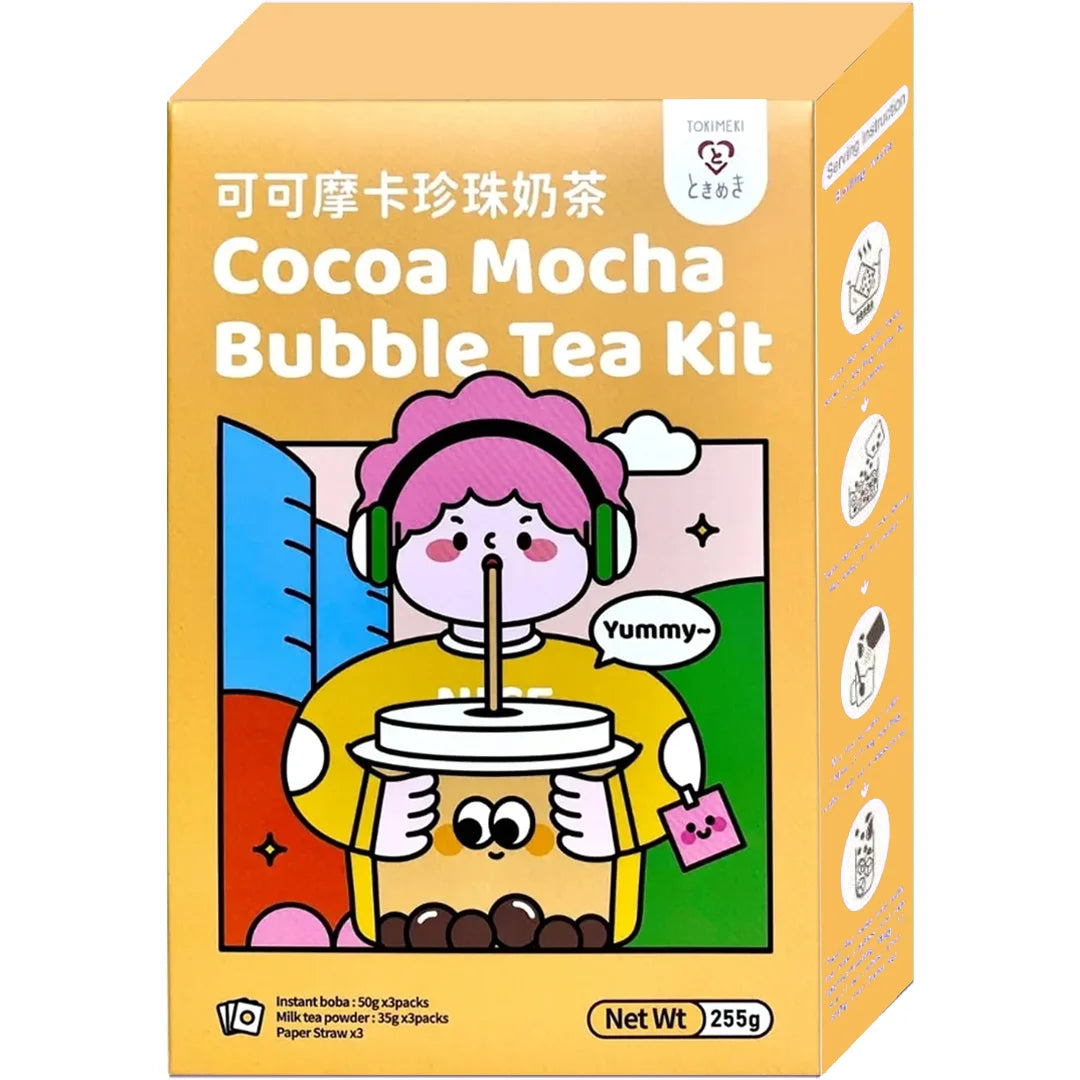 Tokimeki Cocoa Mocha Bubble Tea Kit 3-pack 255g