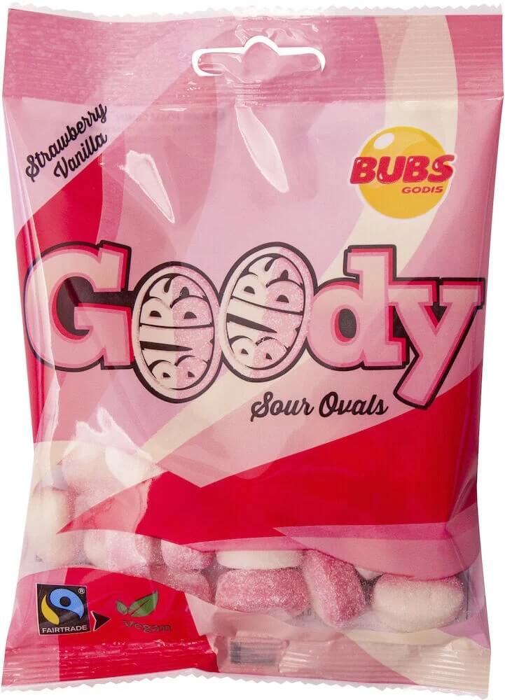 Bubs Goody Sour Strawberry Vanilla 90g